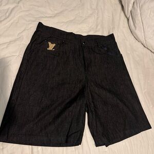 Louis Vuitton Denim Shorts Men’s Size M — Dark Wash — Excellent Condition